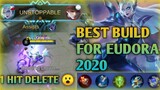 EUDORA BEST BUILD 2020 COMPLETE GUIDE FOR SOLO GAMERS / MOBILE LEGENDS BANGBANG
