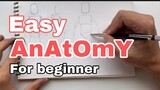Easy Anatomy my style for beginner 🧑🏻‍🎨🎨🙆🏻‍♂️