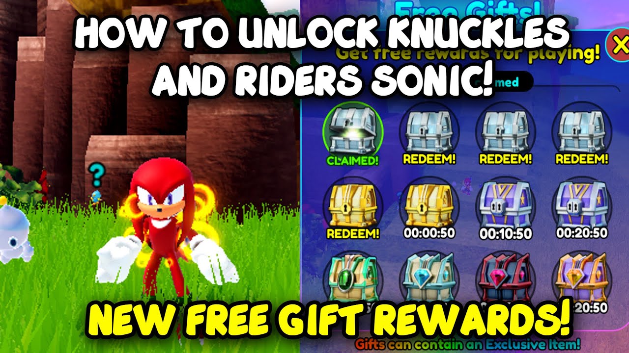 New Free Gifts Update + How To Get Knuckles And Riders Sonic!