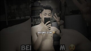 Before gym & after gym 🙏🏻😇#dejetff