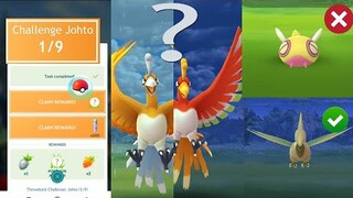 Johto challenge this time shiny Ho-oh - Earthquake? Shiny Dunsparce, Skarmory feature as quest event