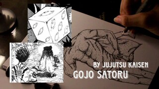 JADI KOTAK LALU JADI KIKO!! siapa lagi klo bukan husbu kalian || fast drawing || gojo satoru