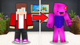 Maizen PRANKED Mikey with the MORPH GILR - Funny Story in Minecraft(JJ)