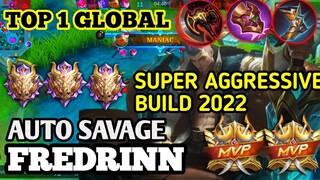 🔥 FREDRINN MANIAC + SAVAGE🔥 | FREDRINN MLBB | FREDRINN MOBILE LEGENDS | FREDRINN BEST BUILD 2022 |