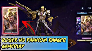 Roger M3 Skin PHANTOM RANGER Gameplay || Roger New M3 Skin Mobile Legends