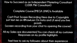 How to Succeed as an Independent Marketing Consultant (100K Mkt Consultant) course download