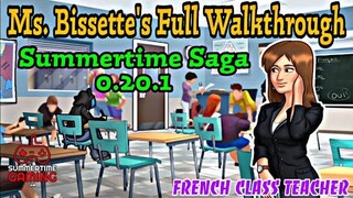 Miss Bissette's Full Walkthrough | Summertime saga 0.20.1 |  New Artwork of French Class Teacher