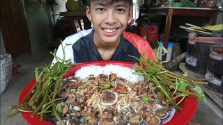 กิน ส้มตำหอยแครงกับหมี่ แซ่บๆ เด็ดๆครับบรรยากาศฝนตก🥶🥶