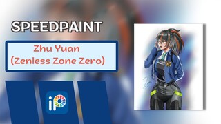 Speedpaint Zhu Yuan Zenless zone Zero with Ibis Paint X