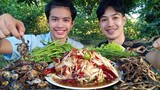 ส้มตำแซ่บๆ ปูดองนํ้าปลา เขียดทอดกรอบๆ แซ่บสุดๆ