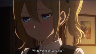 Hayasaka wants to know about the kiss | Kaguya Sama Love Is War - Ultra Romantic Episode 13