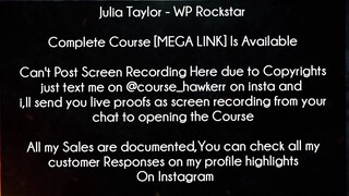 Julia Taylor Course WP Rockstar Download