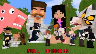 Monster School : Chainsaw Man Life Story With The Bridge Worm (Full Episode) - Minecraft Animation