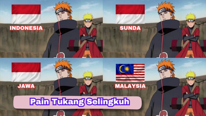 Terungkap isi Percakapan Naruto Dengan Pain || Parodi 4 Bahasa