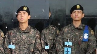 BTS's RM & V spotted in group photos from basic training