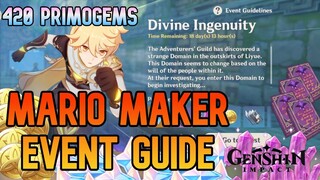 Divine Ingenuity Event Guide [420 PRIMOGEMS] - Genshin Impact Mario Maker Domains