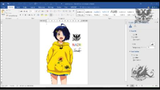 Drawing AI Ohto in microsoft word|SPEED Drawing