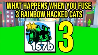 What Happens When You Fuse 3 Rainbow Hacked Cat in Pet Simulator X