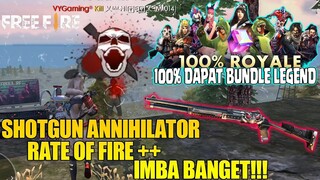 TEST SHOTGUN ANNIHILATOR BERASA PAKAI SMG! TEMBAKANNYA KENCENG BANGET!!! FREE FIRE