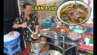 Bún bò cô Hà lúc nào cũng cười chỉ bán 4 giờ hơn 40 năm ở Sài Gòn