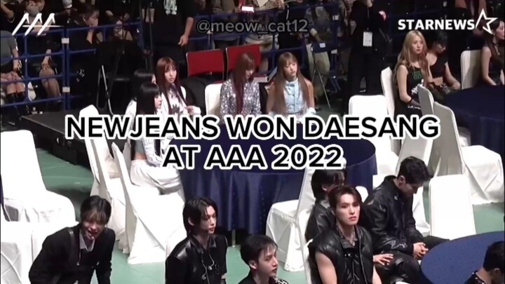 NEWJEANS WON DAESANG AT AAA 2022