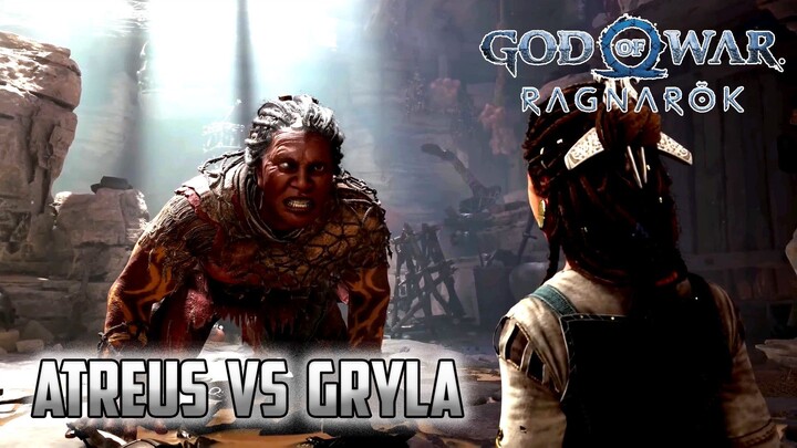 GOD OF WAR: RAGNAROK Gryla The Giant Boss Fight Scene