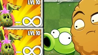 PvZ 2 - 所有植物无限强化对战侏罗纪尖顶僵尸