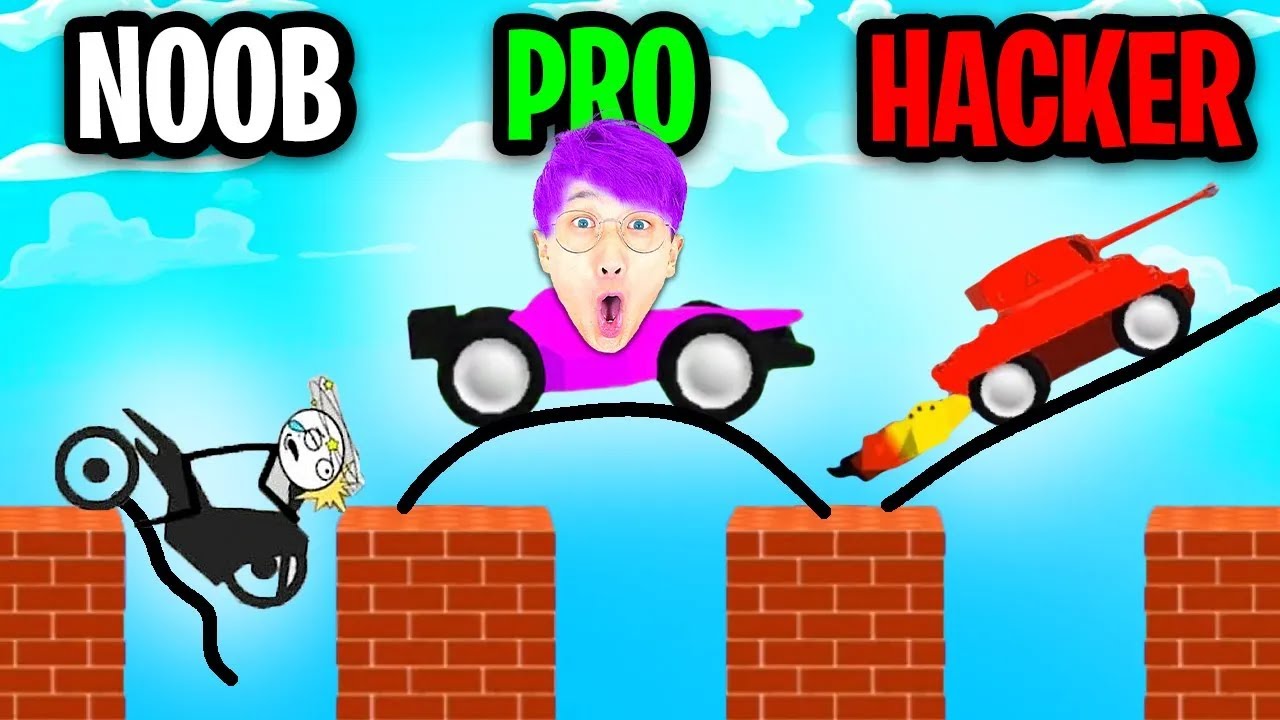 Hill Climb Racing 2 - NOOB vs PRO vs HACKER 