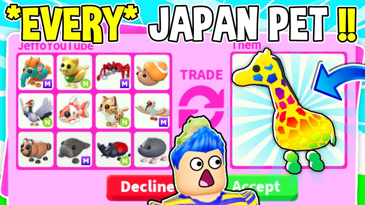 Trading *EVERY JAPAN EGG PET* In Adopt Me Roblox !! Adopt Me Trading *JAPAN  UPDATE* Pets - BiliBili