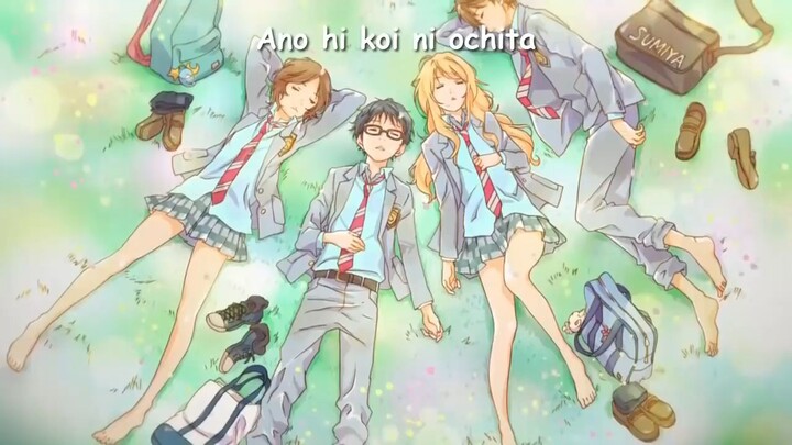 lirik lagu shigatsu Wa Kimi no uso