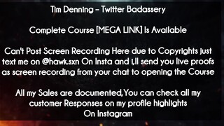 Tim Denning course  - Twitter Badassery download