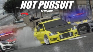 HOT PURSUIT ! SKILL PURSUIT TAK TERKALAHKAN !! GTA V ROLEPLAY