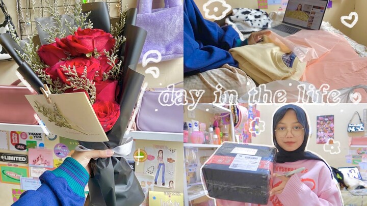 a day in my life: valentine's day, unboxing, pack with me, & more! ૮₍ ˃ ⤙ ˂ ₎ა | indonesia