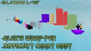 Alex's Wrap Per Difficulty Chart Obby [All Stages 1-25] (ROBLOX Obby)