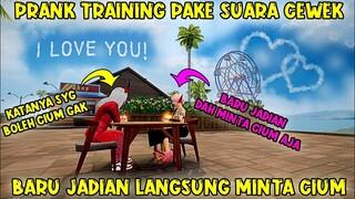 Part ii HODE FF 💕 JADIAN LANGSUNG MINTA CIUM | PRANK TRAINING PAKE SUARA CEWEK FREE FIRE