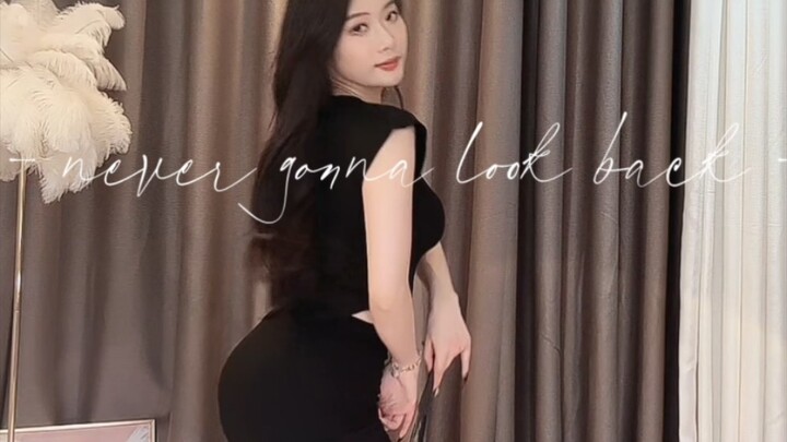 Black silk skirt high heels