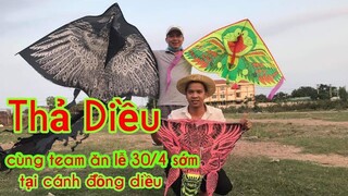 Thử Thách Thả Diều Với 3 Con Diều Độc Lạ Cùng Team Ăn Lễ 30/4 Sớm Tại Cánh Đồng Diều