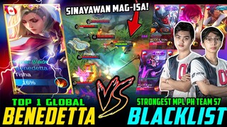 TOP 1 GLOBAL BENEDETTA PINAHIRAPAN FULL SQUAD BLACKIST SA RANK! (MUNTIK MATALO)