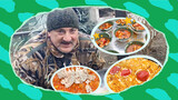 苏联老兵怒切10斤香肠做“俄式浓汤”！十几种肉满满一大碗