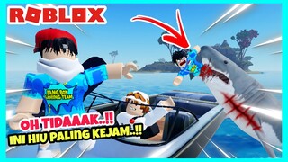 KOCAK..!! BANG BOY BERBURU HIU DI TENGAH LAUT - ROBLOX SHARK BITE