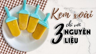 KEM XOÀI SỮA DỪA 3 NGUYÊN LIỆU