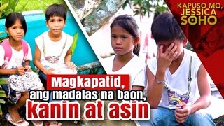 Magkapatid, asin ang inuulam sa eskuwela dahil sa kahirapan | Kapuso Mo, Jessica Soho