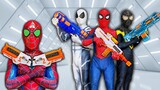 TEAM SPIDER-MAN Nerf War vs ALIEN SUPERHERO || NEW BAD-SUPERHERO ( Live Action , Fighting Bad Guys )