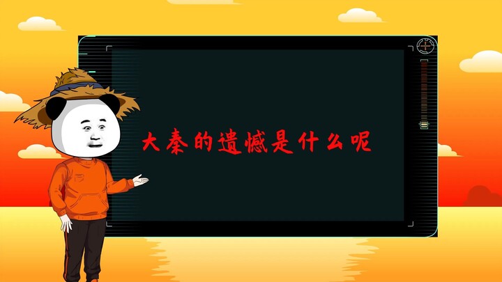 所以大秦的遗憾究竟是什么呢