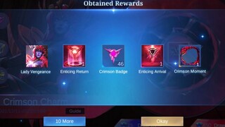 CLAIM FREE TOKENS AND GET THIS REWARDS! FREE DRAW CRIMSON CHARM EVENT SELENA ABYSS - MLBB