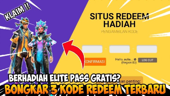 BONGKAR 3 KODE REDEEM FF BERHADIAH ELITE PASS GRATIS? TERBARU HARI INI 1 JUNI 2022 RESMI DARI GARENA