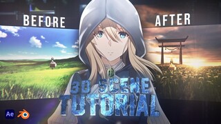 Making Anime Edits With VFX using AFTER EFFECTS + BLENDER Tutorial (Free Project File)