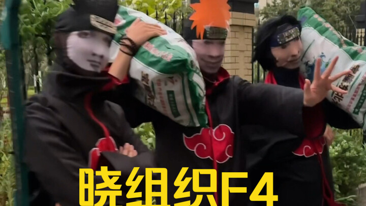 晓组织F4扛着米进村了