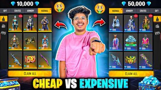 Free Fire Cheap Rare Items Vs Expensive Rarw Items 😍 9 Diamond Store -Garena Free Fire