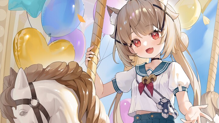 Azur Lane's first unique outfit? The little cat is cute too!